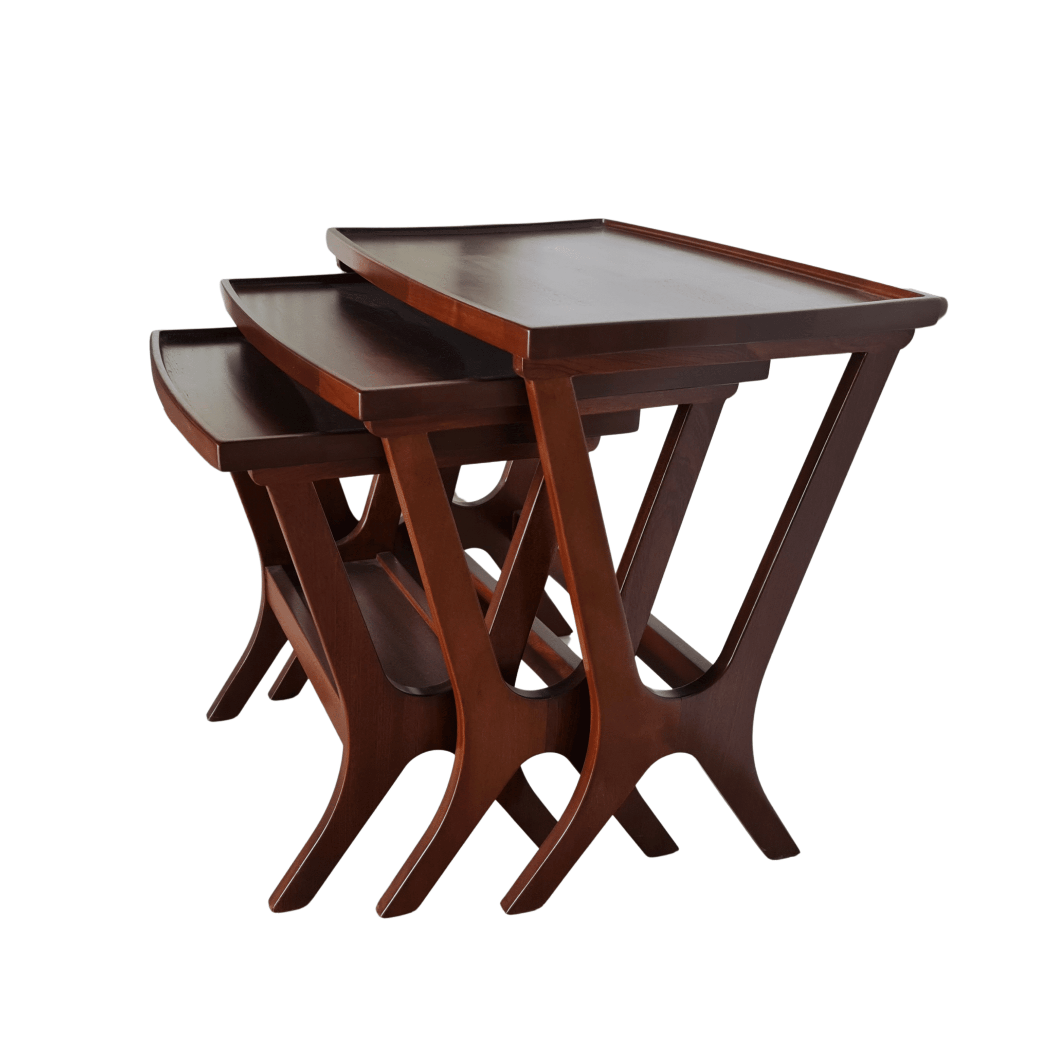 Mohagany Nest of Tables - Wood Mark