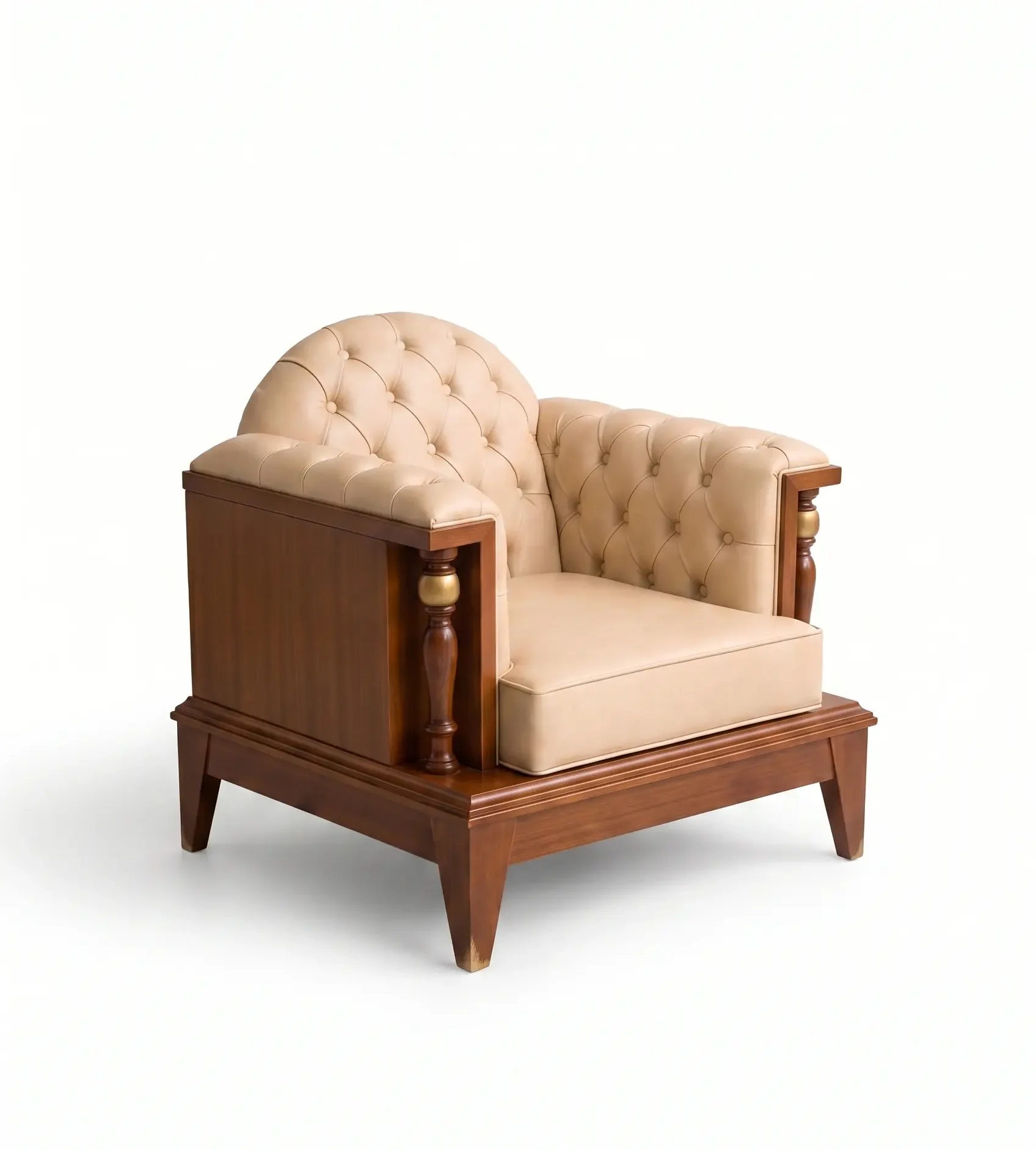 Classic Cream Luxury Sofa Set - Image 2