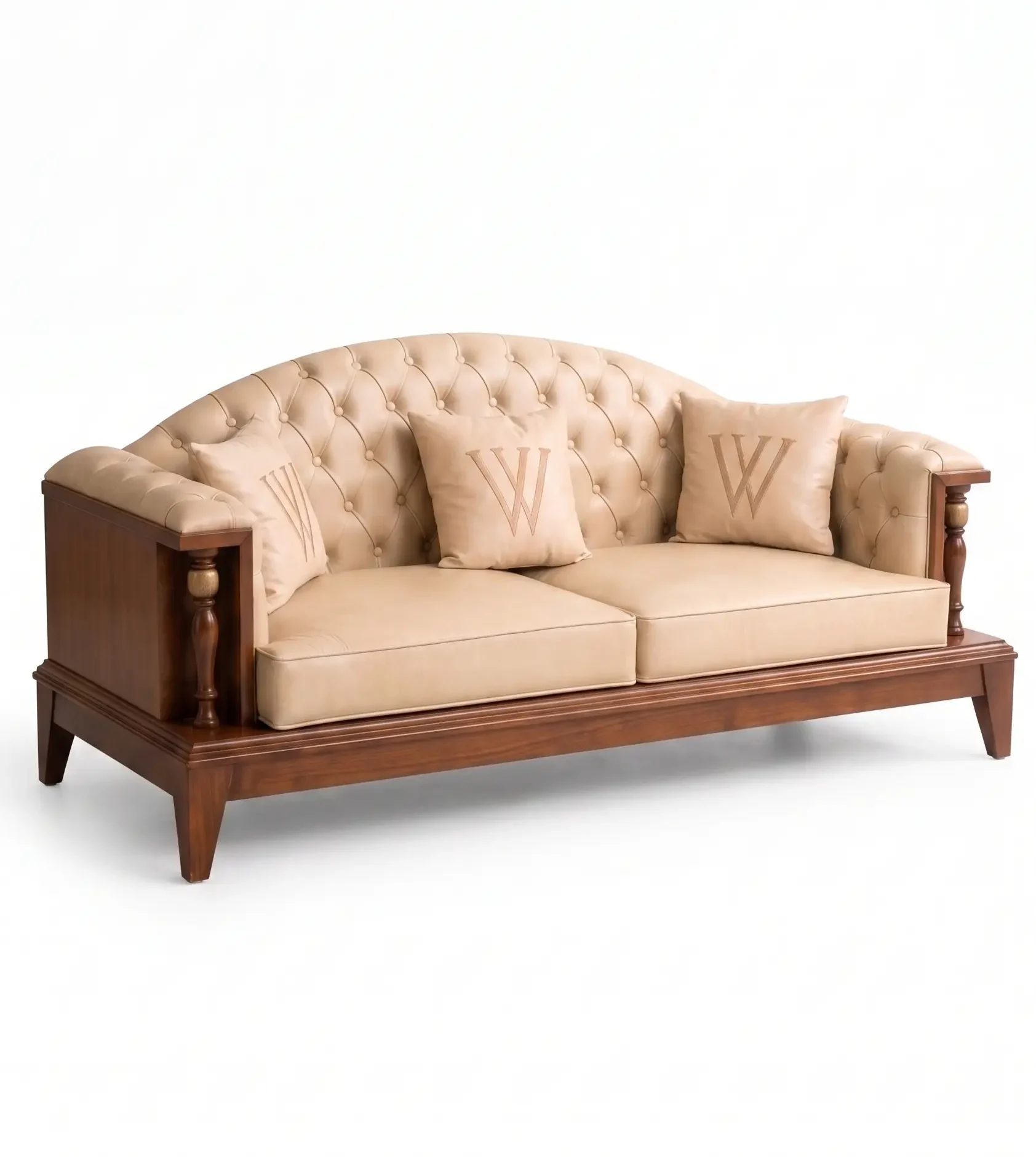 Classic Cream Luxury Sofa Set - Image 3