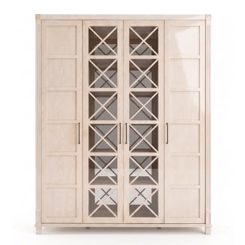 Serene Lattice Luxury Ivory Wardrobe