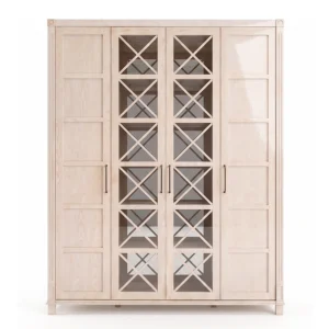 Serene Lattice Luxury Ivory Wardrobe
