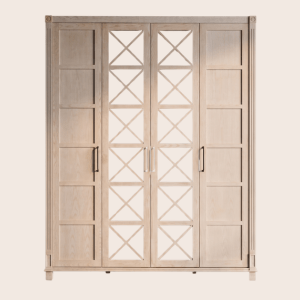 Serene Lattice Luxury Ivory Wardrobe