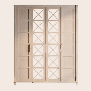 Serene Lattice Luxury Ivory Wardrobe