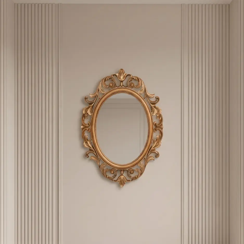 Ornate Oval Mirror - Image 2